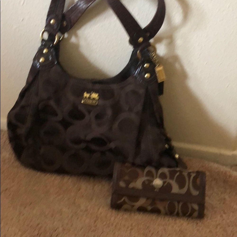 Coach purse and wallet combo